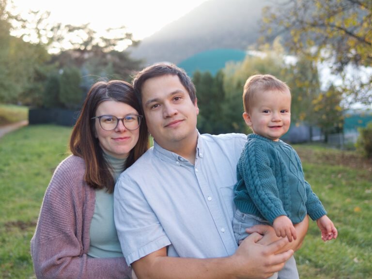 Family photographer Kent Family portrait photography by a Kent photographer, showing a family of three
