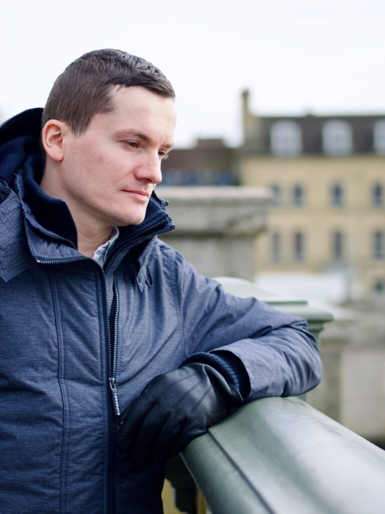 rochester headshot photo on rochester bridge